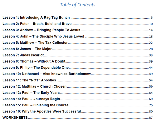 Lessons From The Apostles